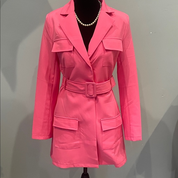 Pink Lily Dresses & Skirts - Women's bubblegum  Pink Belted dress small